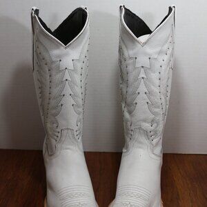 Lucero White Snip Toe Cowgirl Boot
